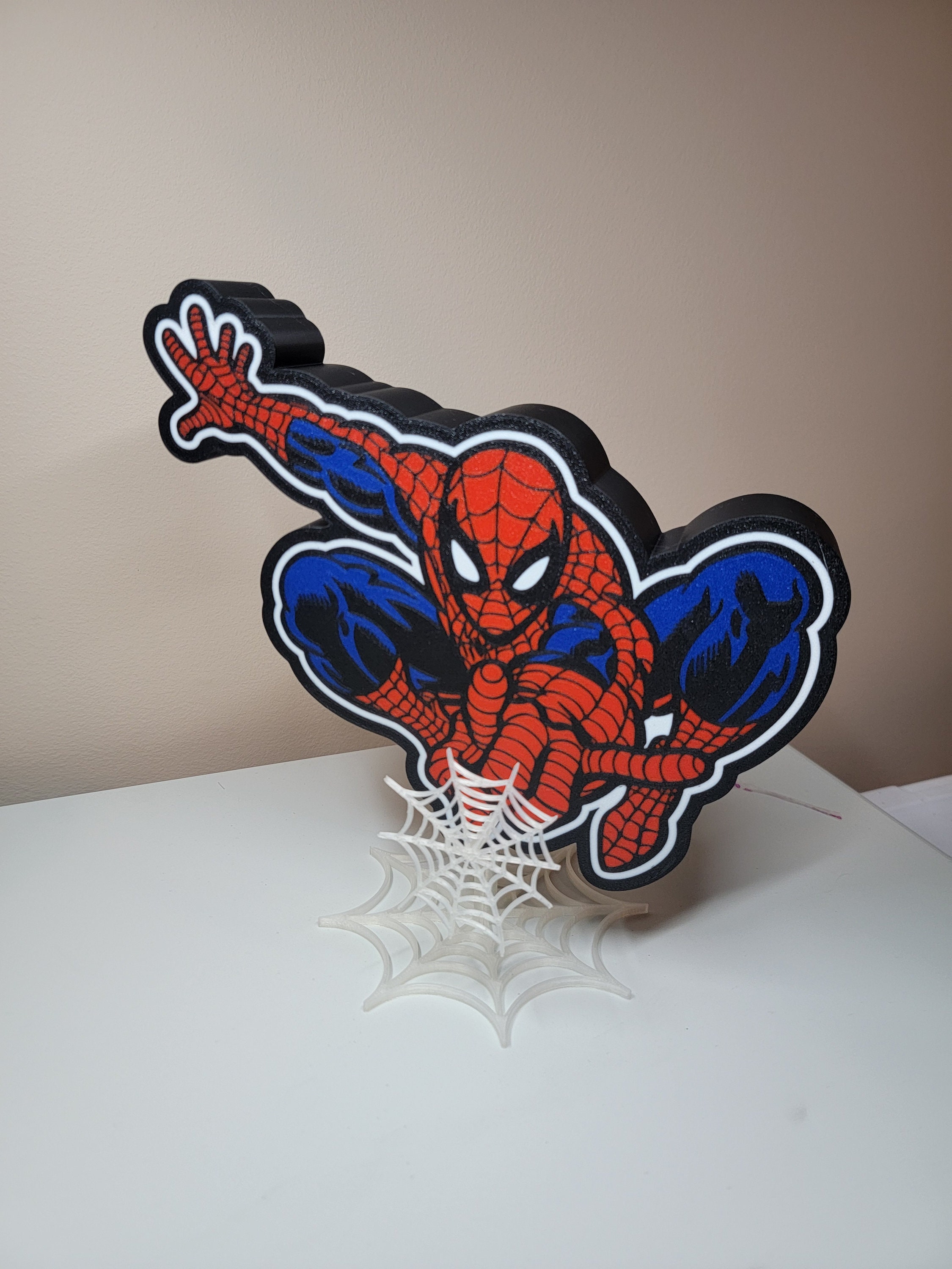 Marvel Spiderman 3d Printed Light Box - Etsy