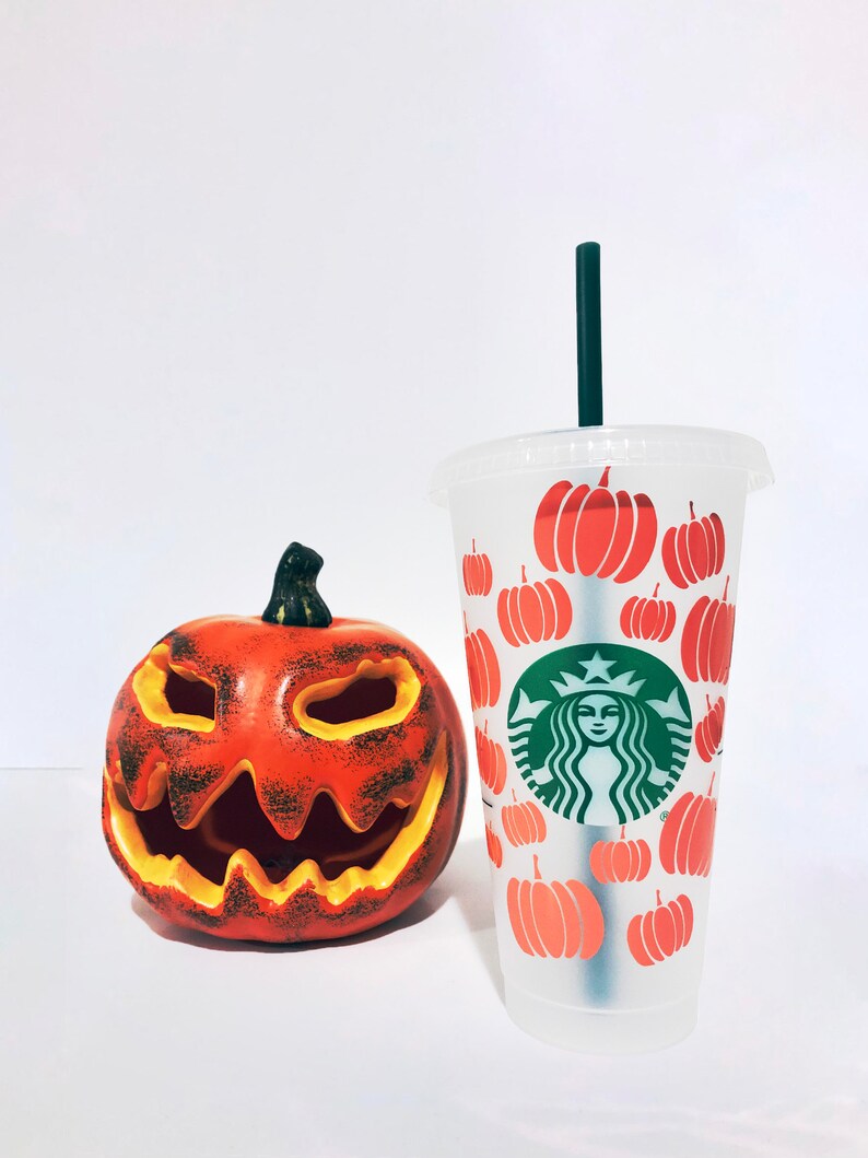 Download Pumpkin Halo / Halloween Starbucks Cold Cup SVG Files ...