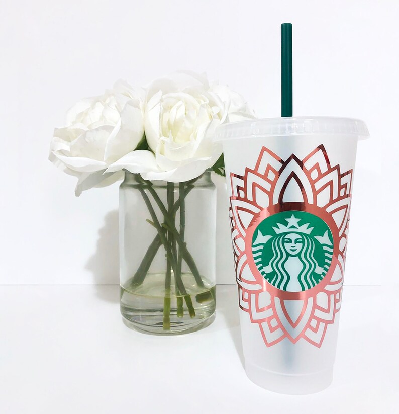 Download Mandala Flower Starbucks Cold Cup SVG Files Cricut & | Etsy