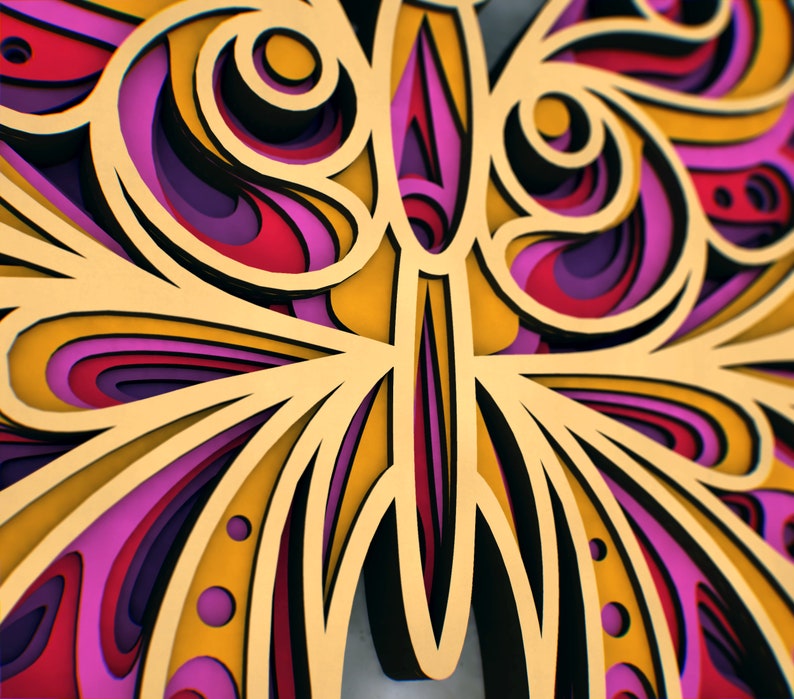 Download 3D Butterfly Zentangle Set SVG 3D Multilayer Panel SVG | Etsy