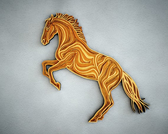 Download Horse 3d Mandala Svg Files Animal Mandala Files For Laser Etsy