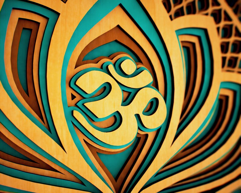 Download Lotus Mandala Lotos 3D Mandala SVG DFX Multilayer Cutting ...