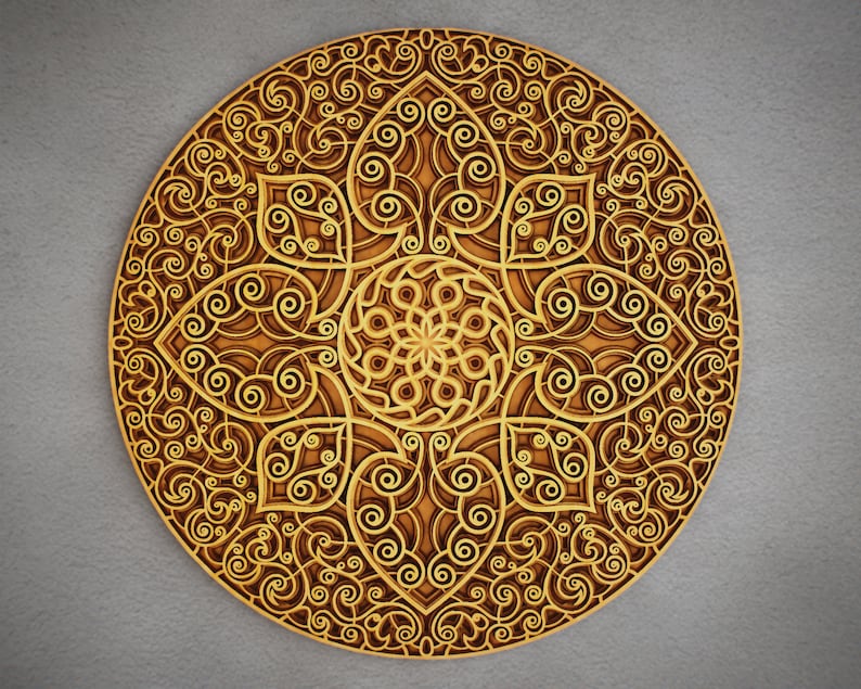 Download Multilaer Mandala Rupnarayan 3D Mandala SVG DXF layered | Etsy