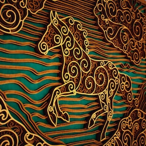 Horse Zentangle 3D Multilayered Panel - Mandala svg dxf dwg eps ai files for cutting, Files For CNC Laser Machine, Pattern For Paper Cutting