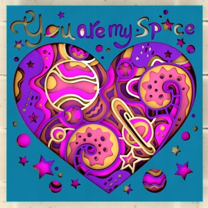 You are my space Decor 3D Mandala SVG files, Halloween pumpkin svg Papercut for  Cutting SVG files for Cricut or CNC router