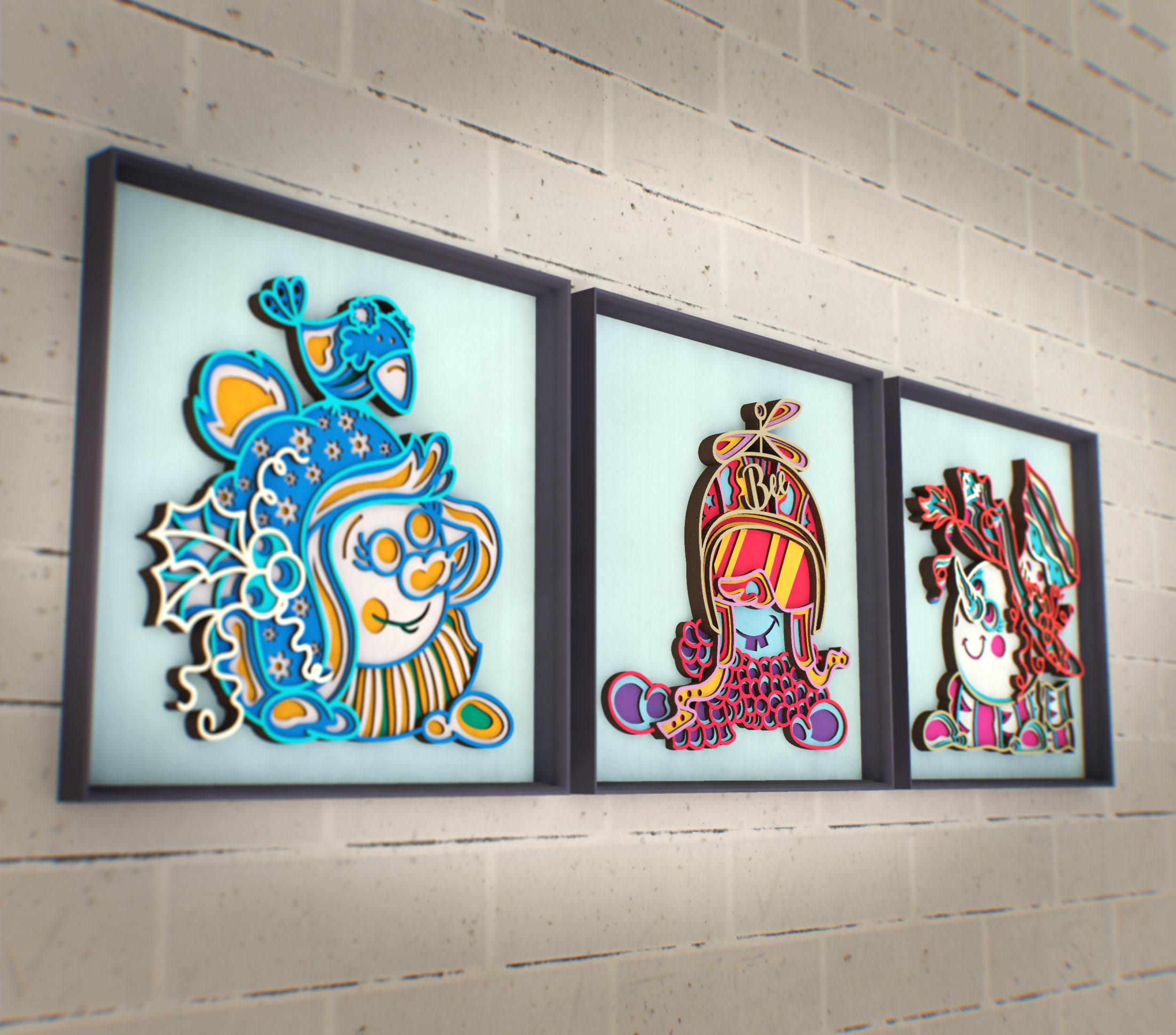 Snowman Bundle 3D Mandala svg files, Multilayer Panel for Laser Cutting, SVG files,  DXF Templates for CNC router