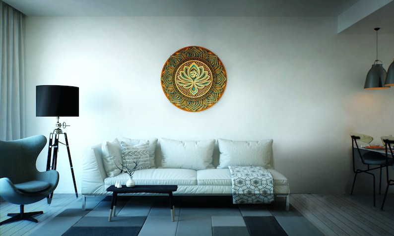 Download Lotus Mandala Lotos 3D Mandala SVG DFX Multilayer Cutting | Etsy