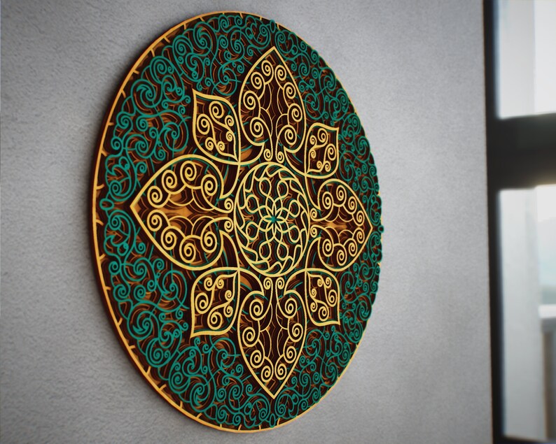 Layered Guitar Mandala Svg Printable Free Layered Svg Files