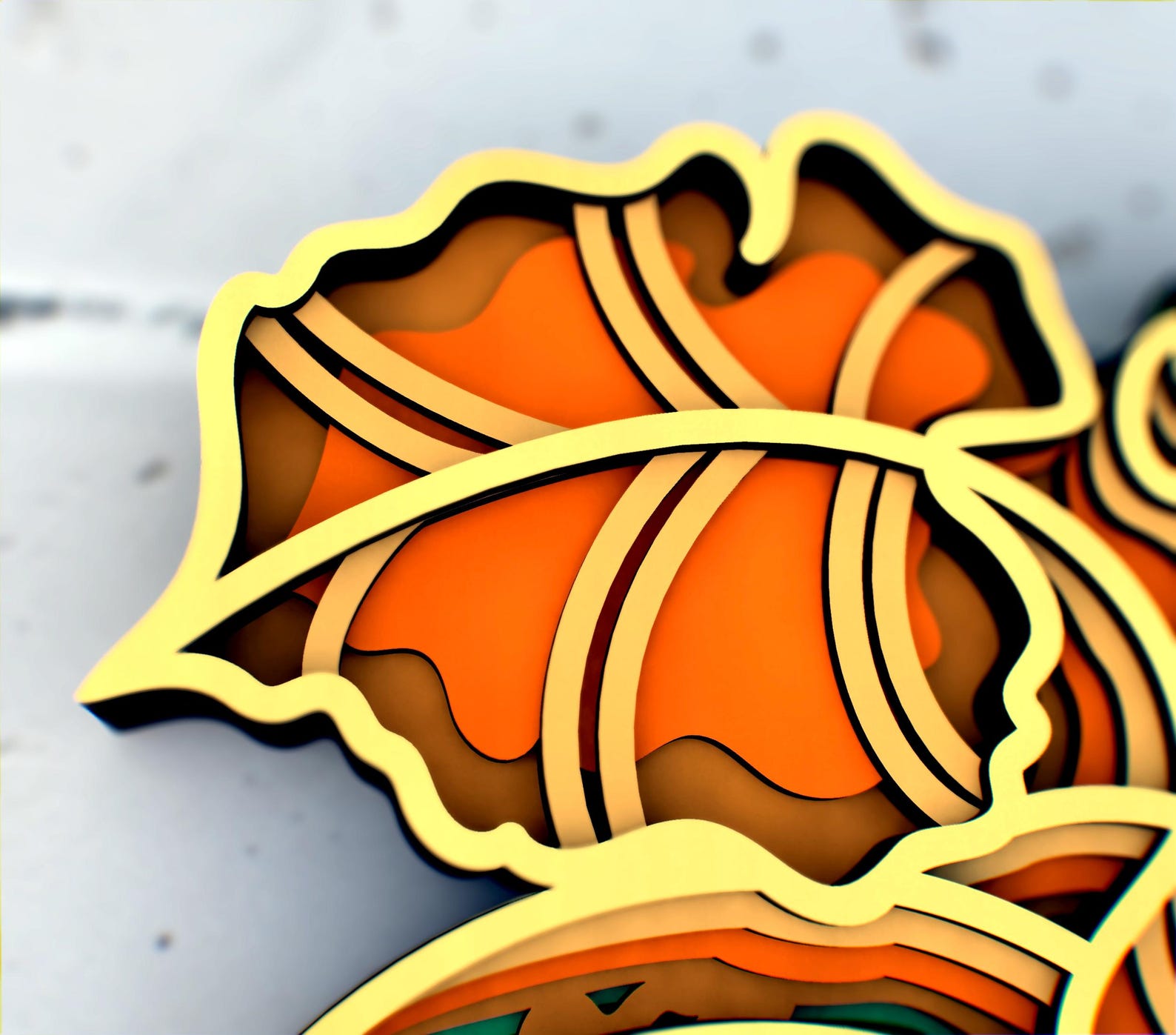 A Pumpkin With Leaves 3D Layered Cricut or Laser Cut File, Gift File ...