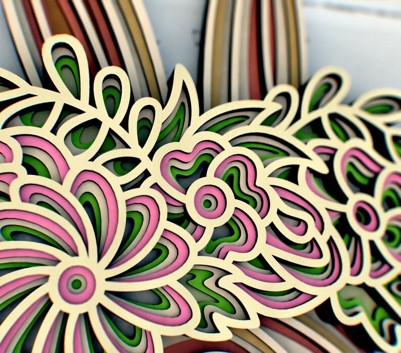 Easter Bunny 3D Mandala Svg Files, Multilayer Panel for Laser Cutting ...