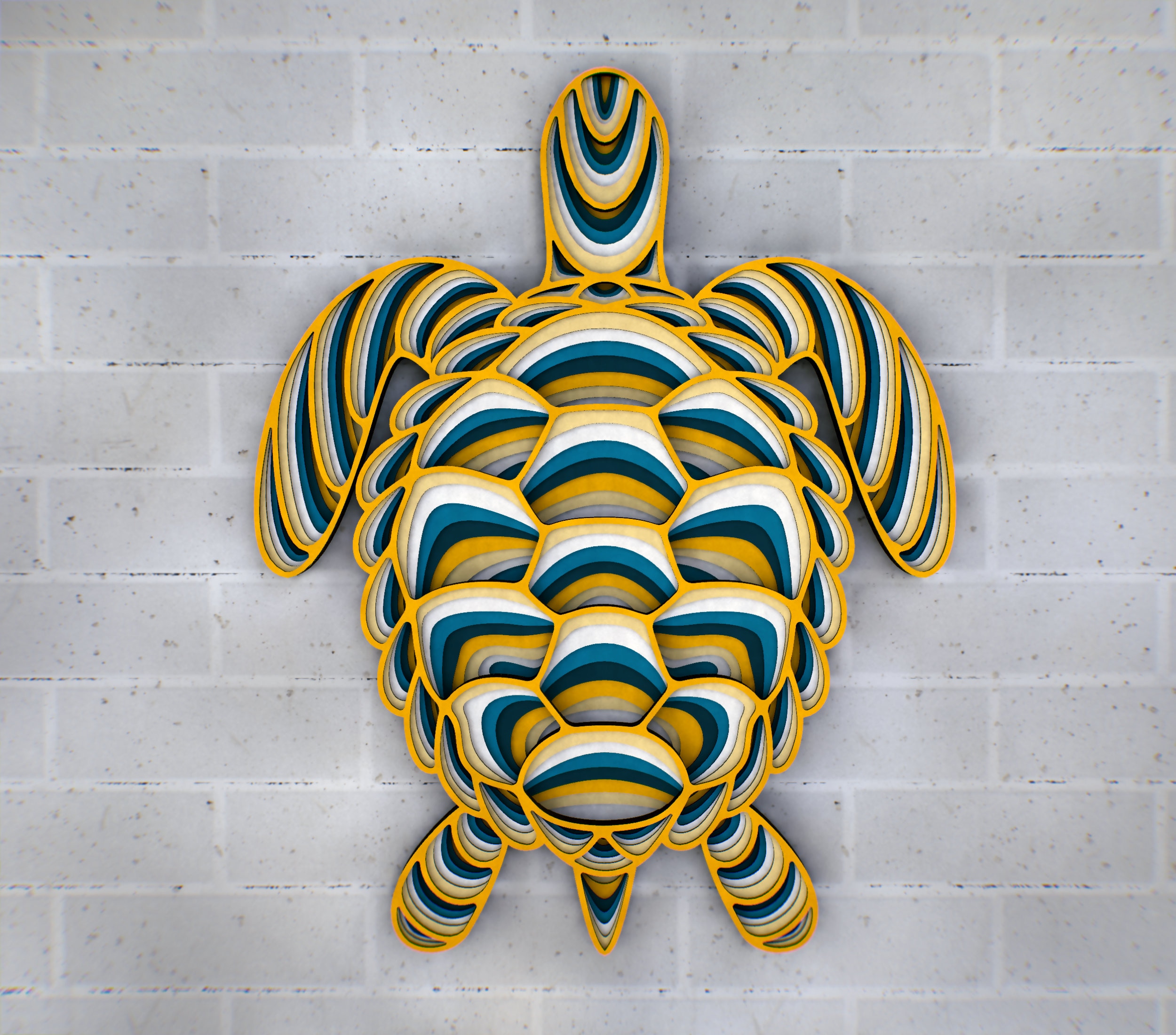 Download 3D Turtle Zentangle SVG 3D Multilayer Panel SVG files for | Etsy