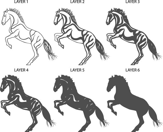 Download Horse 3d Mandala Svg Files Animal Mandala Files For Laser Etsy