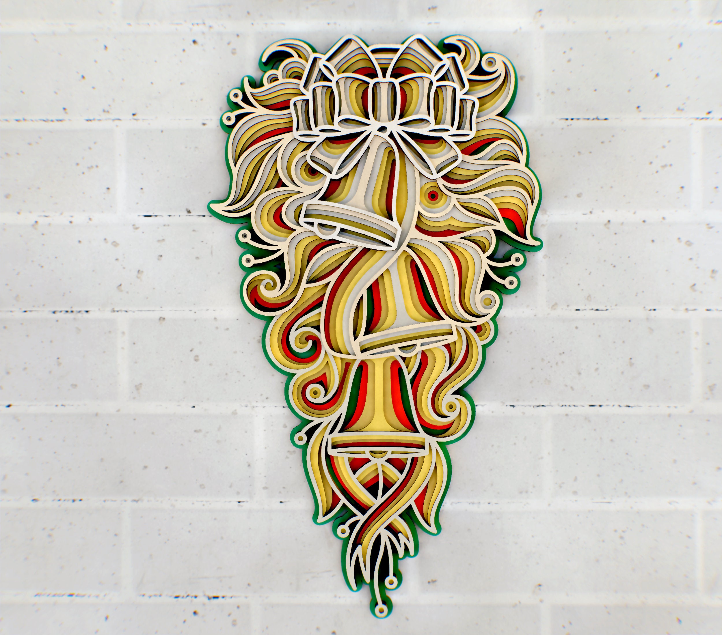 Weihnachtsjingle Balls 3D Zentangle SVG-Dateien, Multilayer Panel für Laserschneiden, SVG-Dateien, DXF-Vorlagen für CNC-Fräser