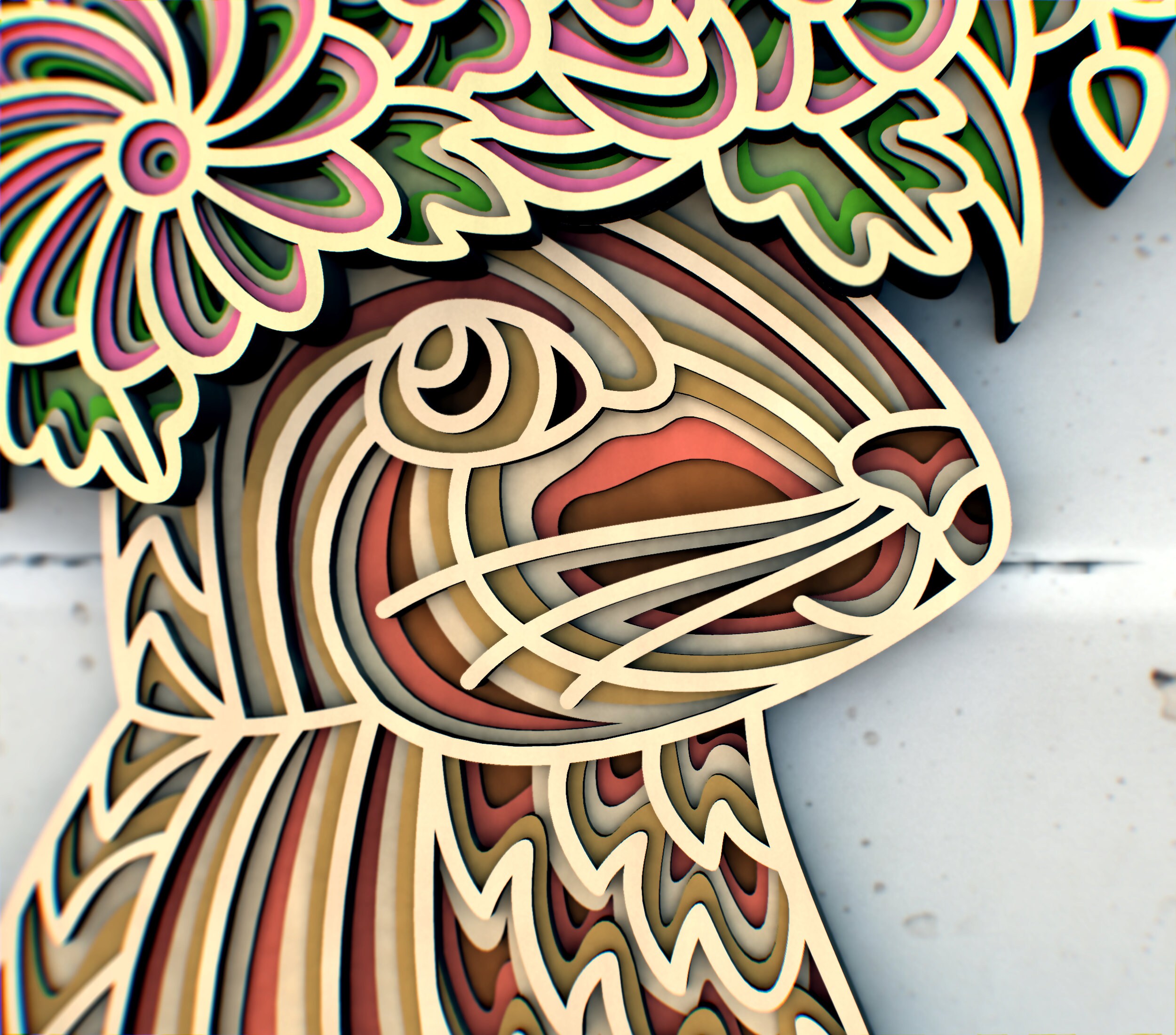 Easter Bunny 3D Mandala Svg Files Multilayer Panel for Laser - Etsy ...