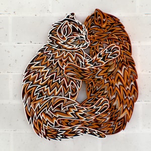 Katten Zentangle 3D Mandala svg bestanden, Meerlaags paneel voor lasersnijden, SVG-bestanden, DXF-sjablonen voor CNC-router
