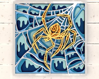 Spider 3D Mandala SVG files, Halloween pumpkin svg Papercut for  Cutting SVG files for Cricut or CNC router