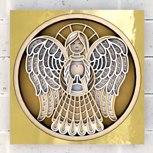 Angel Macrame Decor 3D Mandala SVG files, svg Papercut for  Cutting SVG files for Cricut or CNC router