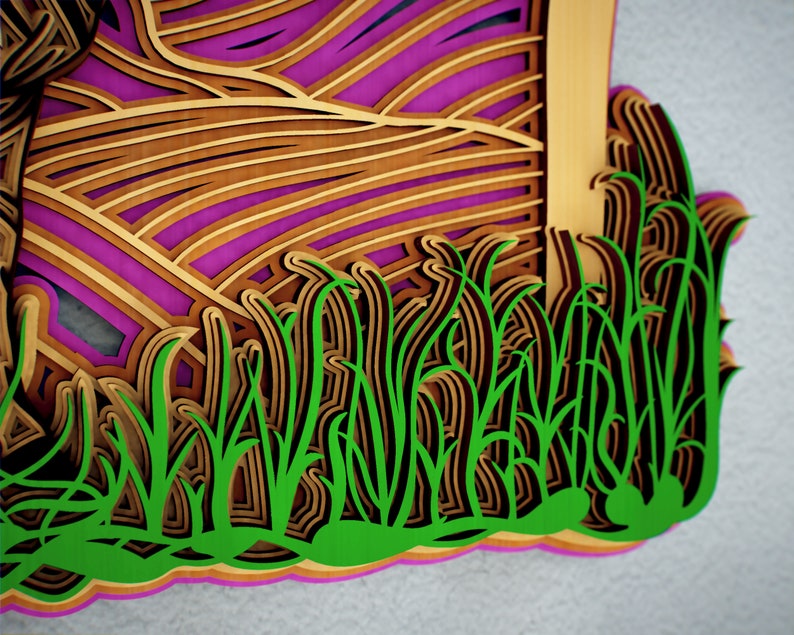 Download Savanna Multilayer SVG Zebra Horse 3D Mandala Zentangle ...