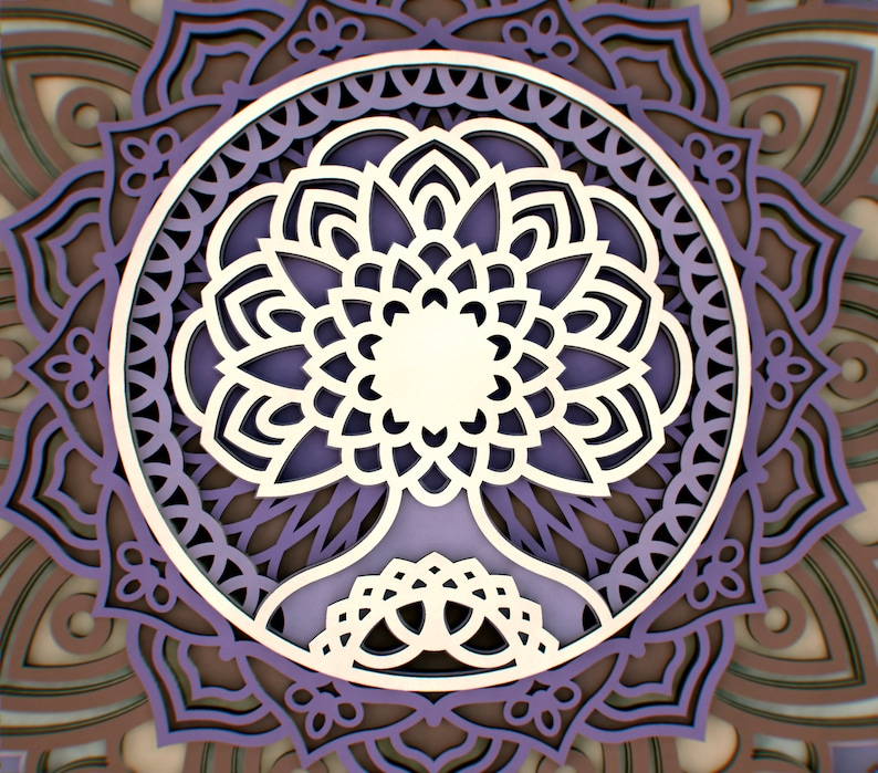 Download Tree Of Life 3D Mandala svg files Multilayer Panel for ...