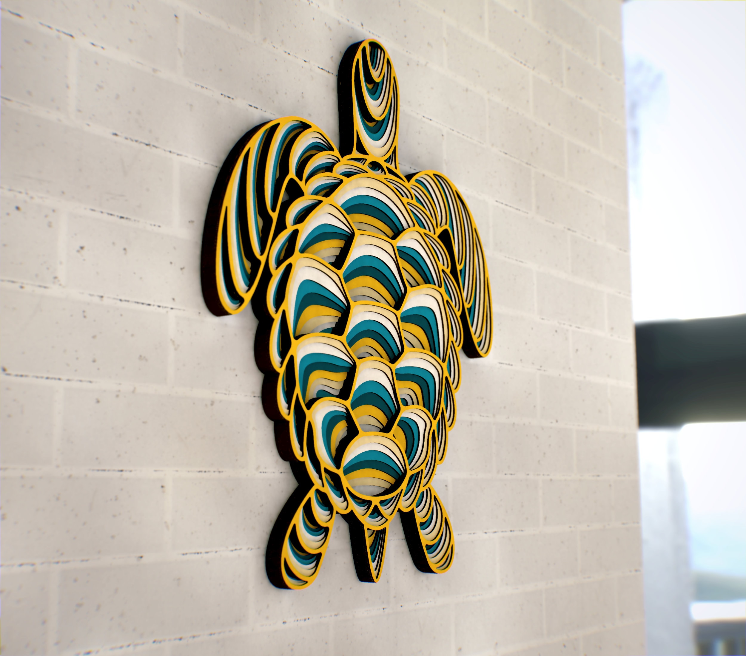 3D Turtle Zentangle SVG — 3D Multilayer Panel, SVG Files for Cutting ...