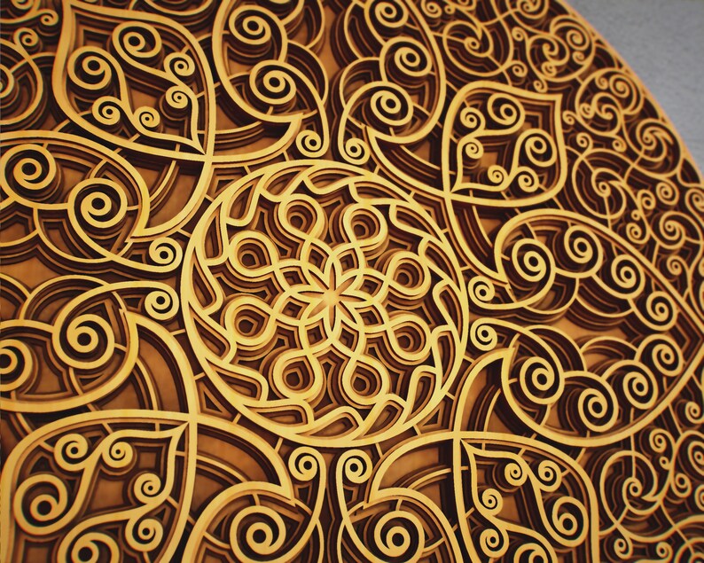 Download Layered Wine Mandala Svg Printable - Layered SVG Cut File