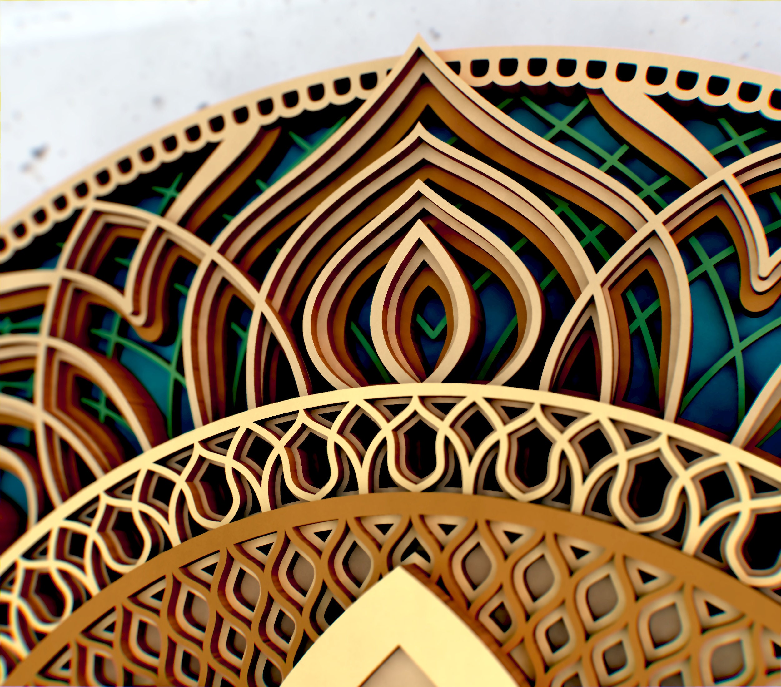 Download Lotus Jhelum Mandala archivos SVG del panel 3D archivos de ...