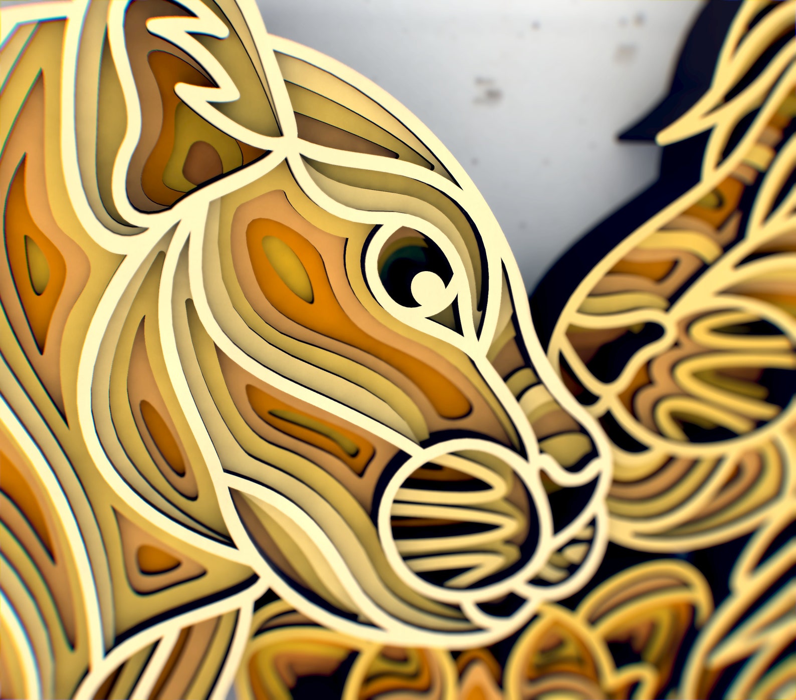 Download Family of Lions Dad Mom And Child Mandala svg Multilayer ...