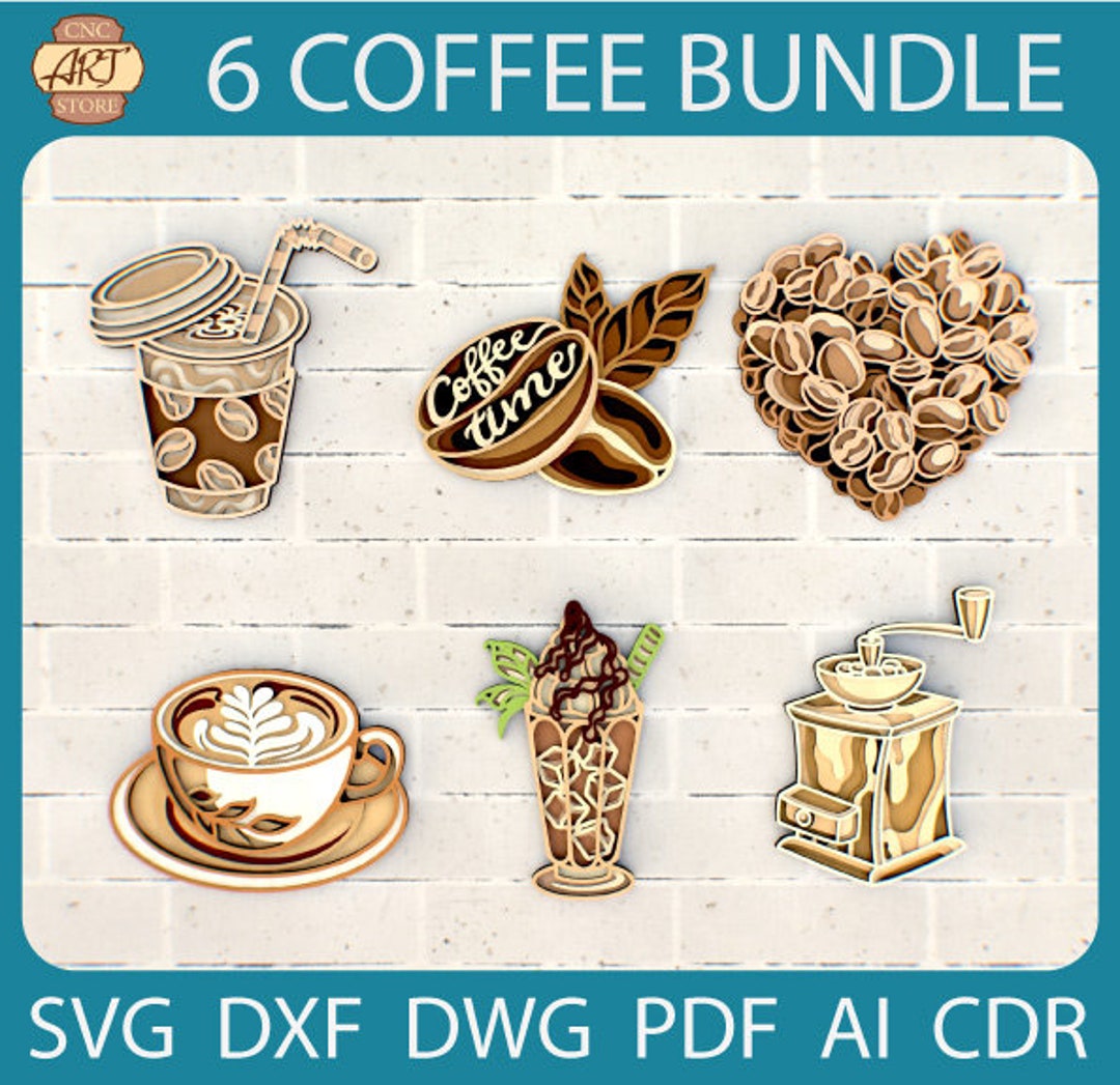 Coffee Bundle 3D Mandala SVG Files, Laser Cutting Plans, Cricut ...