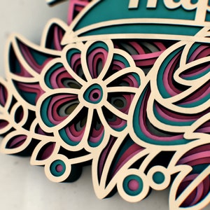 Easter Bunny 3D Mandala Svg Files, Multilayer Panel for Laser Cutting ...