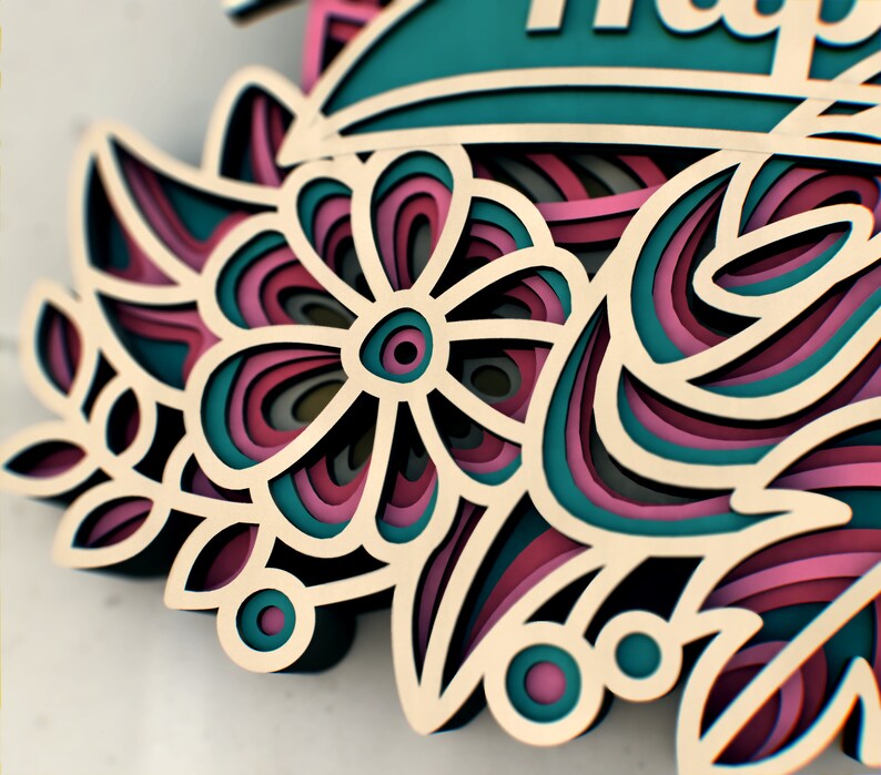 Easter Bunny 3D Mandala Svg Files, Multilayer Panel for Laser Cutting ...