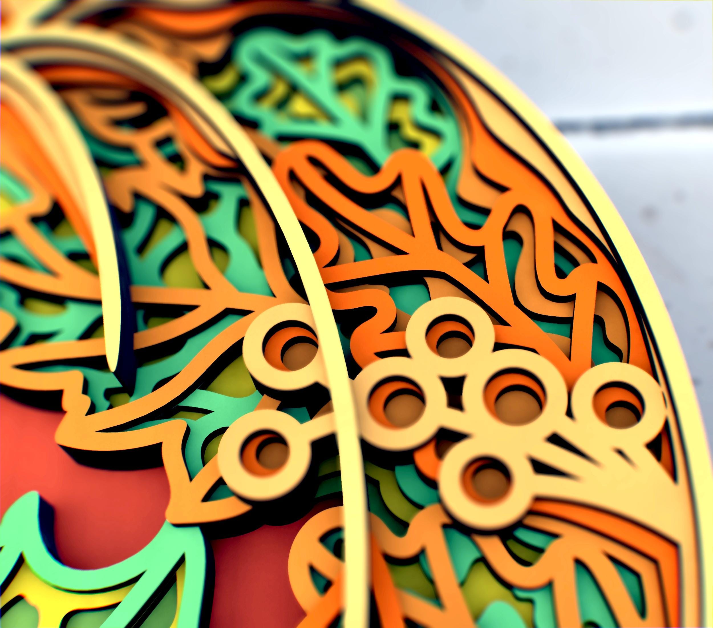 A Pumpkin With Leaves 3D Layered Cricut or Laser Cut File, Gift File ...