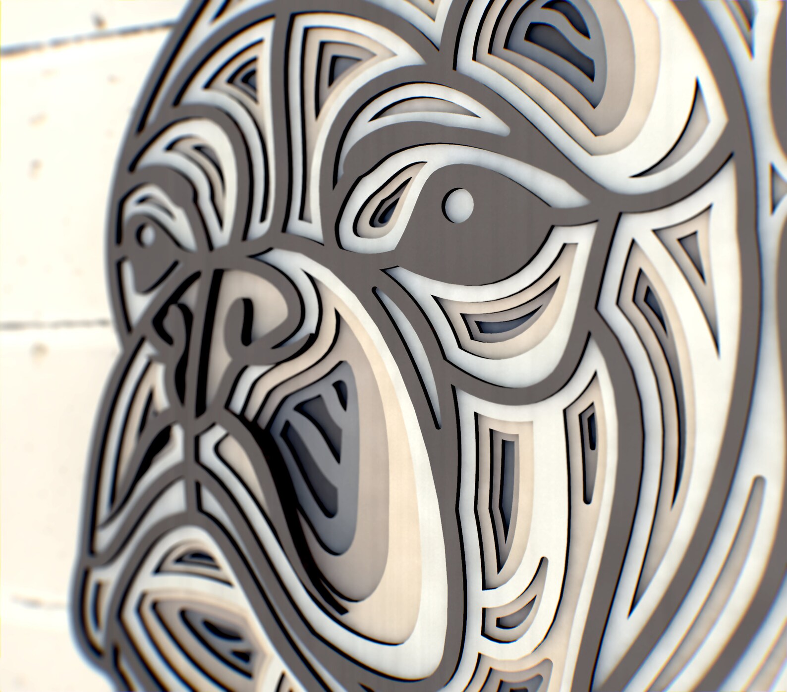 Download Boxer Dog 3D Mandala svg files Multilayer Panel for Laser | Etsy