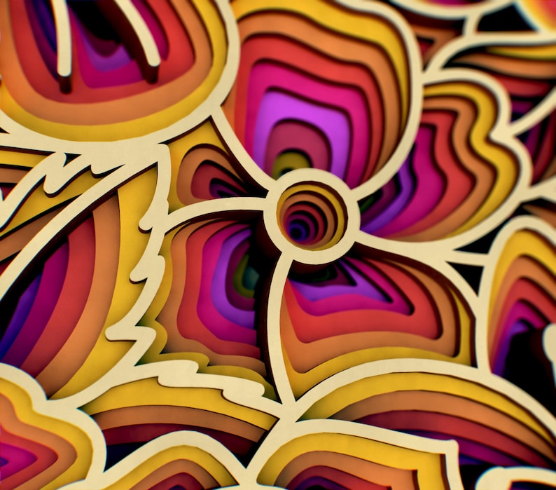 Download 3D Floral Heart Mandala SVG Files Wedding Panel Files for ...