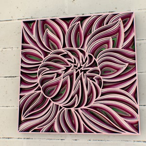Pfingstrose Blume 3D Mandala Svg Datei, Layered SVG Mandala Plotterdatei, Floral SVG Plotterdatei für Cricut, Layerd Flower for CNC Router | Laser