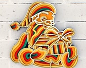 Santa Claus 3D layered svg file, Multilayer Panel for Laser Cutting, SVG files for Cricut and Silhouette DXF Templates for CNC router