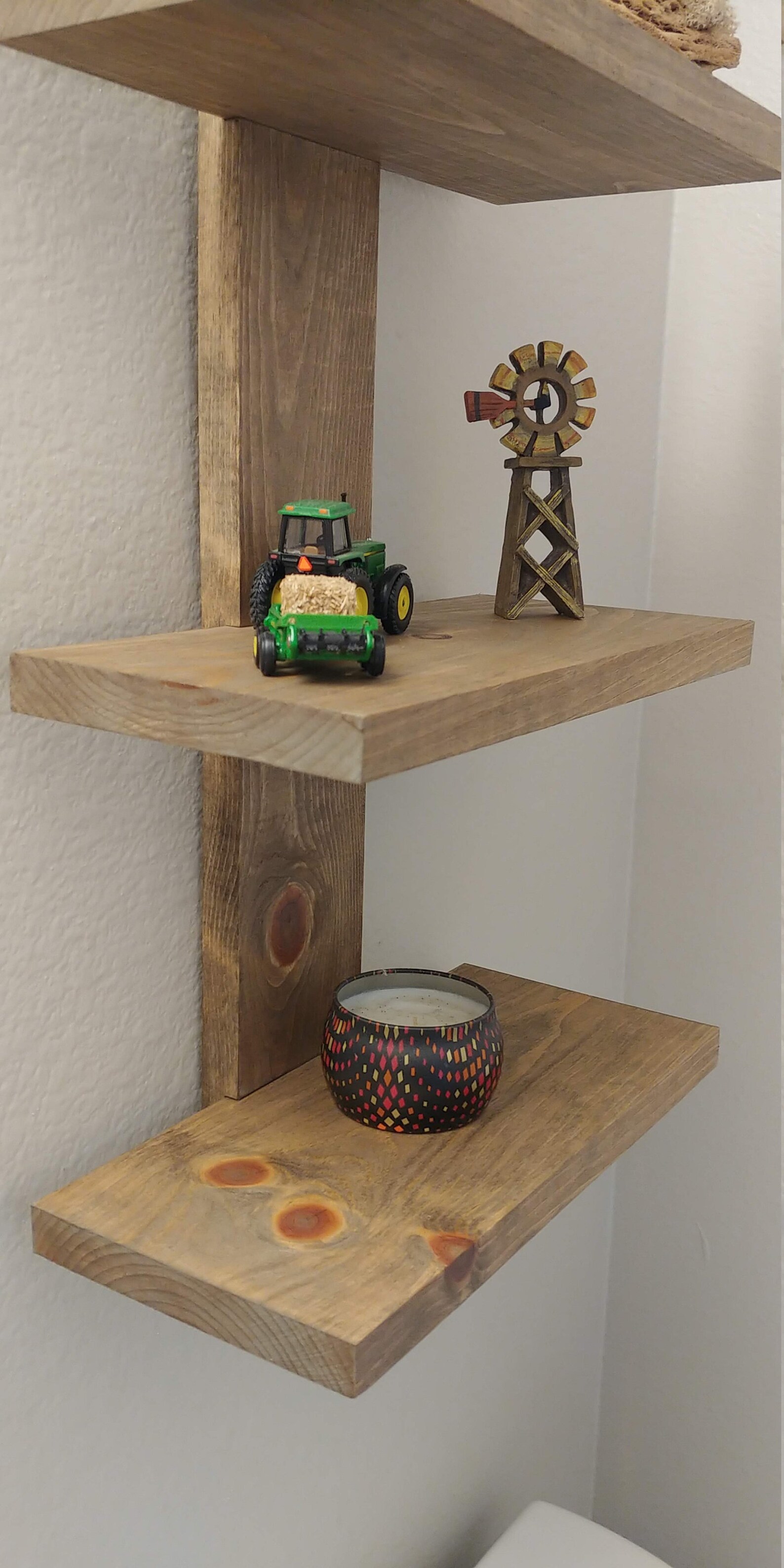 Vertical Shelves Spine Shelves Rustic Wood Shelving Etsy