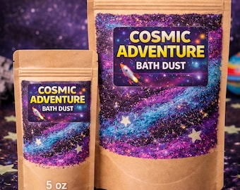 Cosmic Adventure Bath Dust – Mystery Space Toys Inside