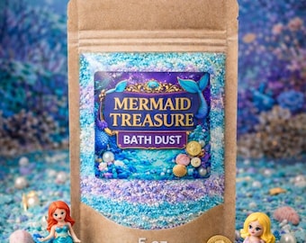 Mermaid Treasure Bath Dust – Mystery Ocean Toys Inside