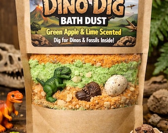 Dino Dig Bath Dust – Green Apple Lime Scent