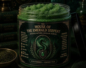 House of the Emerald Serpent | Cucumber & Green Tea Exfoliating Sugar Scrub