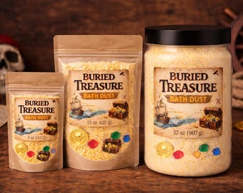 Pirate Bath Dust with Hidden Treasure – Fizzy Bath Bomb Crumble
