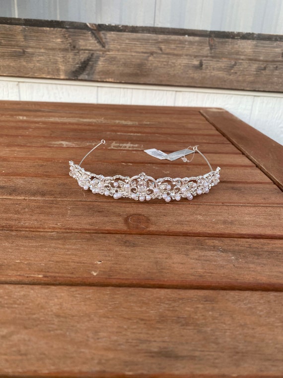 Handmade Tiara Swarovski Crystal Silver