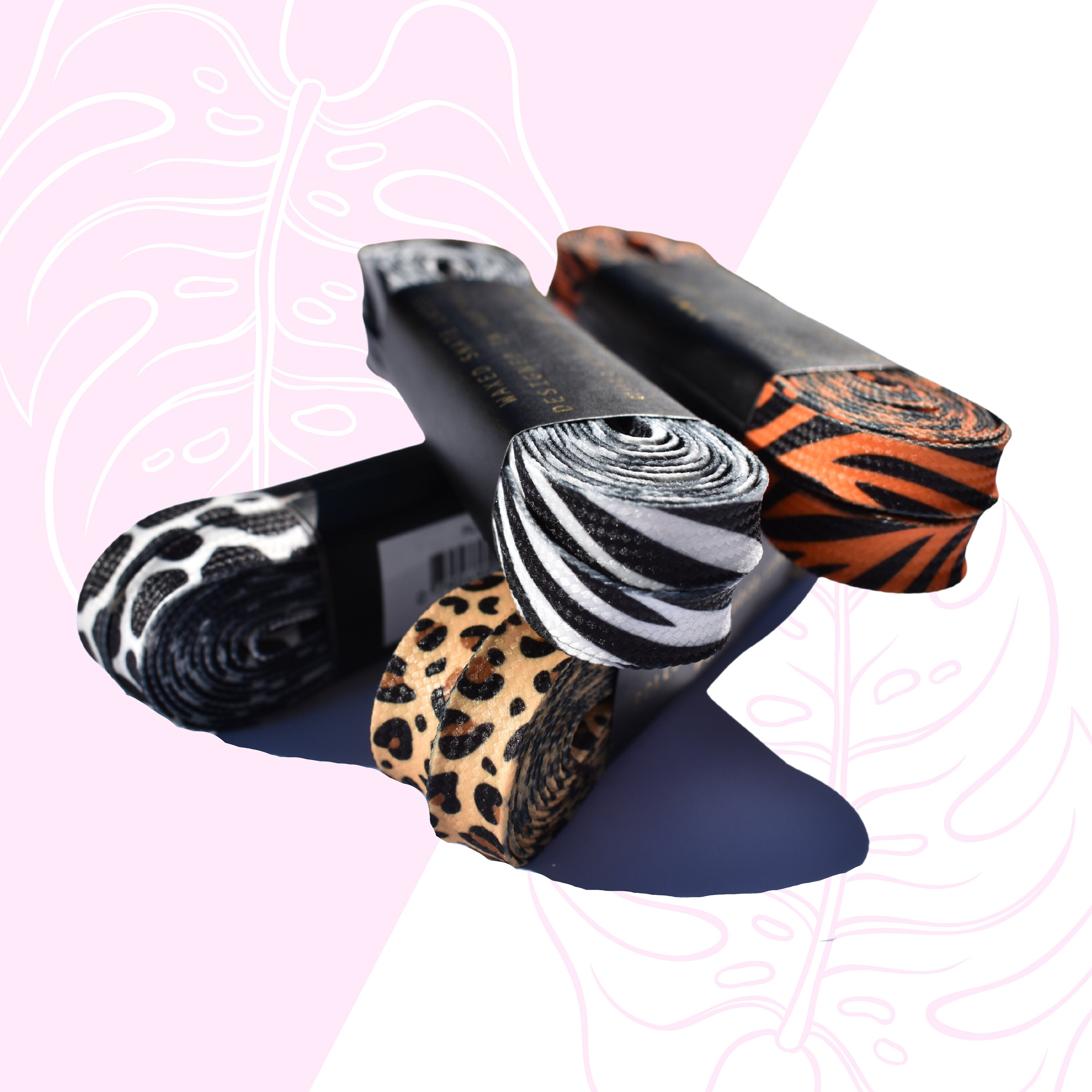 Waxed Animal Print Laces for Roller Skates 96 Inches Etsy