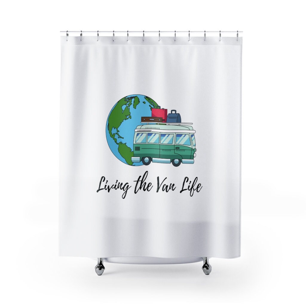 Shower Curtains Living the Van Life VAN Camper rw owners Etsy