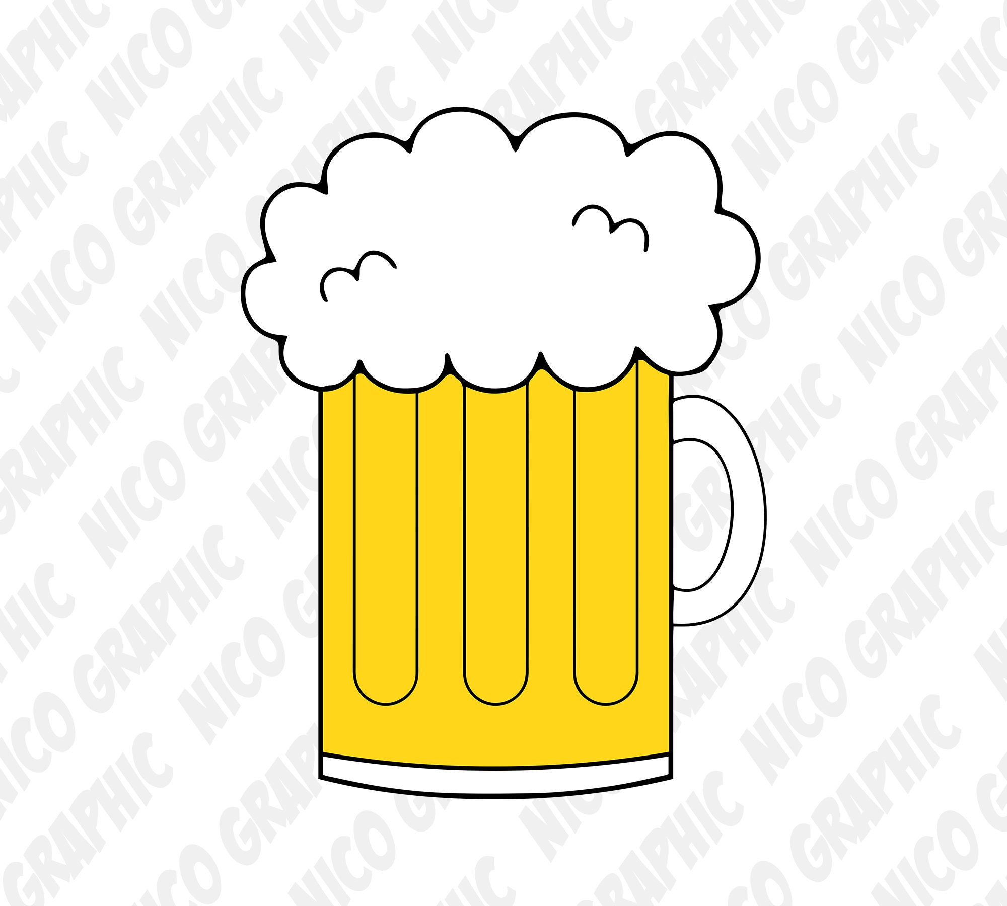 Beer SVG Cut Files Clipart Svg Png Pdf Dxf Eps Digital  Etsy