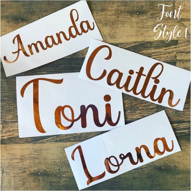 Vinyl Decals personalised Names Items Gifts 26 Fonts to Etsy