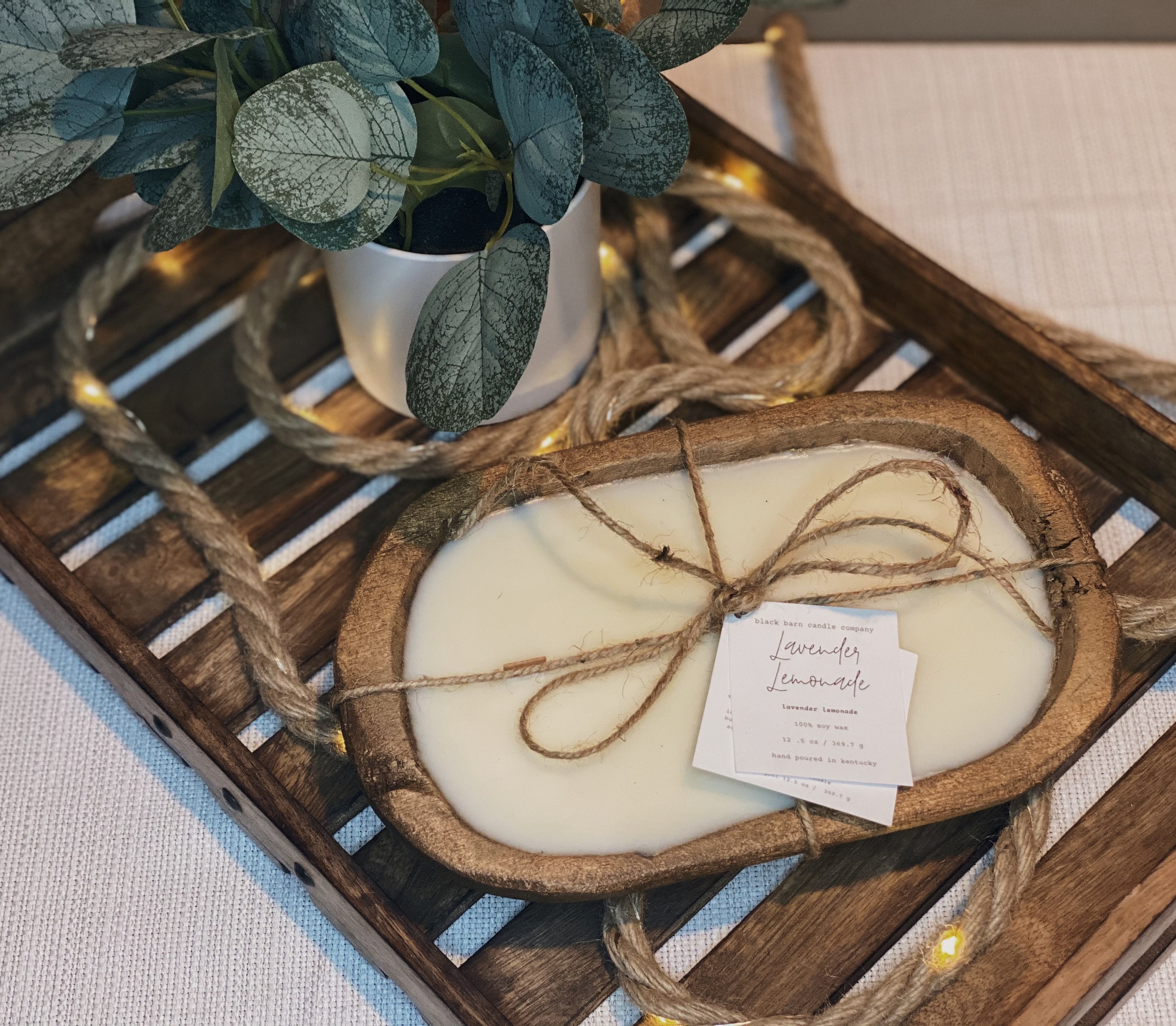 Wooden Dough Bowl Candles MULTIPLE SCENTS Etsy