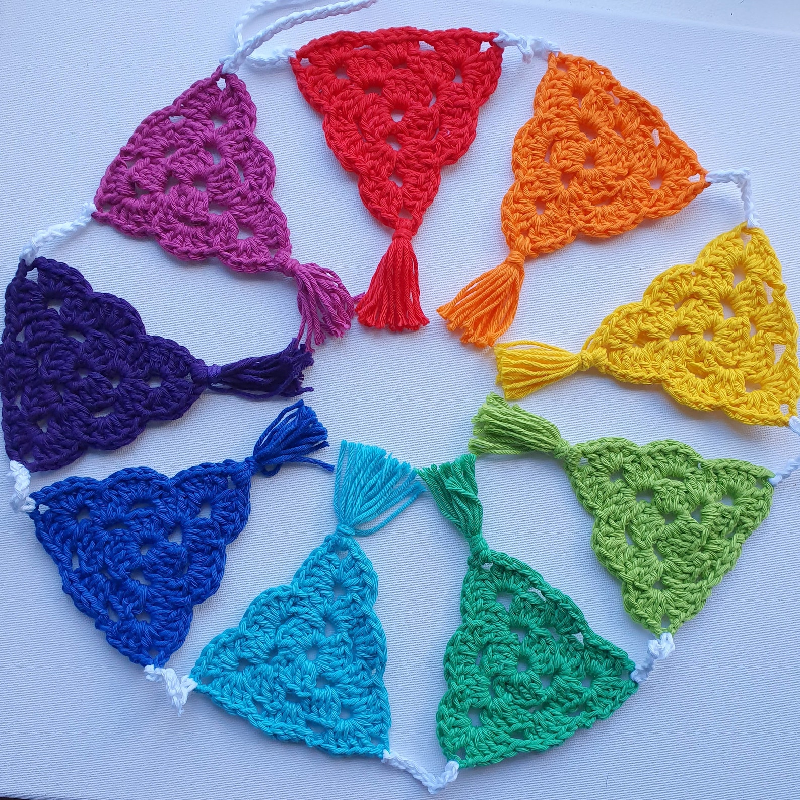 Tassle Tastic Rainbow Bunting - Crochet Pattern - Etsy