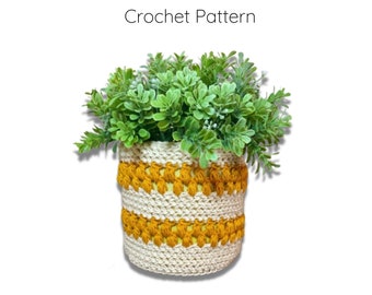 Crochet Plant Cozy, Crochet Pattern, Simply Beachy Plant Cozy, Crochet Cozy