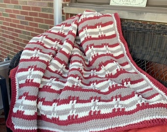 Textured Bulky Crochet Blanket Pattern (PDF Download)